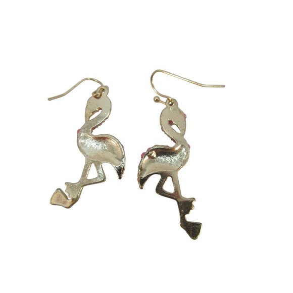 Pink Flamingo Beaded Pierced Earrings - Picture 6 of 11